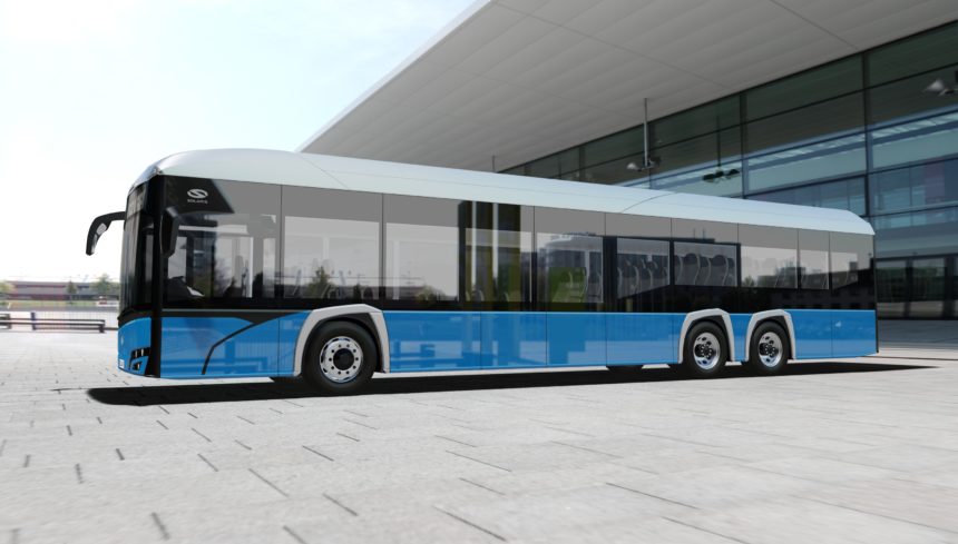 Autobuz electric Solaris de 15 metri lungime
